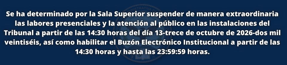 Aviso de suspension de labores y habilitacion de buzon a partir de las 14:30 hrs 13 de octubre de 2026