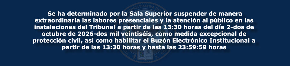 Aviso de suspension de labores y habilitacion de buzon a partir de las 13:30 hrs 02 de octubre de 2026